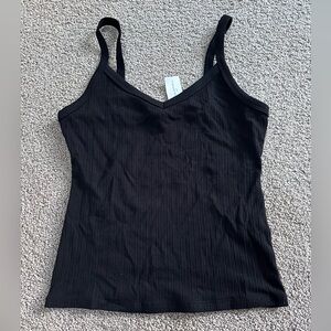 Banana Republic Black Ribbed Camisole NWT